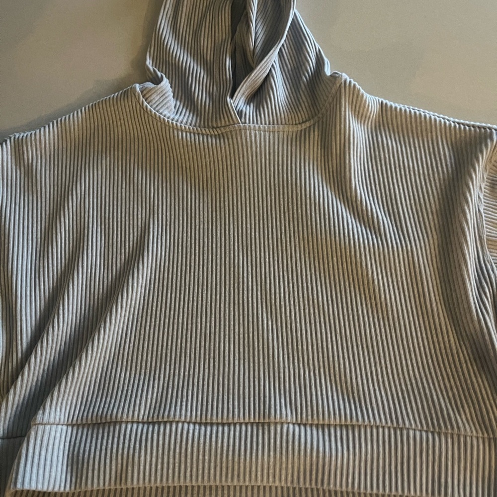 Together Ribbed Gray Top